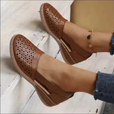Flat Round Toe Sandals Retro Button Sandals Comfy Mary Jane Comfortable Shoes Plus Size 43