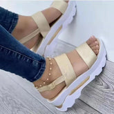 Wedges Sandals Woman Low Platform Shoes Sandals Heeled Shoes Female Footwear Wedges Shoes