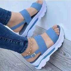 Wedges Sandals Woman Low Platform Shoes Sandals Heeled Shoes Female Footwear Wedges Shoes