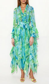 Gillian Bohemian Ruffle Maxi Dress