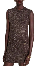 Raillette Glamour Sequin Knit Mini Dress