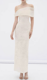 Gada Romantic Off-Shoulder Lace Maxi Dress