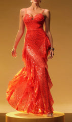 Sparkling Sequin Split Maxi Dress