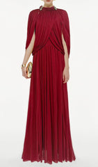 Jodell Elegant Pleated Maxi Dress