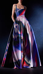 Denicia Cosmic Print Sleeveless Maxi Dress
