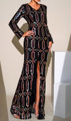Clee Dazzling Sequin Maxi Dress