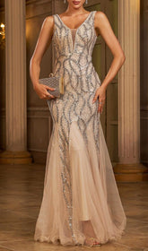Jarrett V-Neck Sequin Maxi Dress