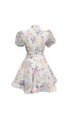 Fouad Floral Puff Sleeve Mini Dress