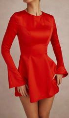 Siren Red Satin Mini Dress