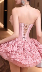 Irma Strapless Corset Floral Mini Dress