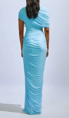 Haylie Pleated & Draped Maxi Dress