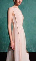 Elva Ethereal Sleeveless Mesh Maxi Dress