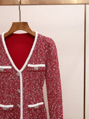 Jones Scarlet Tweed Mini Dress