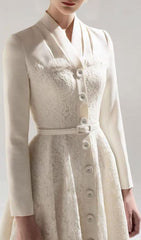 Jamir Elegant Lace Long Sleeve Midi Dress