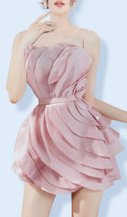 Axelia Petal Perfection Strappy Mini Dress