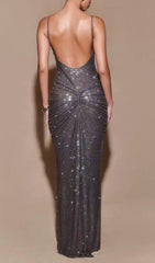 Itziar Diamante Ruched Maxi Dress