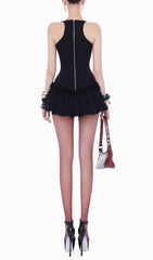 Jumanah Black Corset Mini Dress