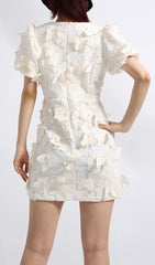Eljah Butterfly Puff Sleeve Mini Dress