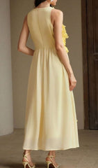 Garo Enchanting 3D Floral Midi Dress