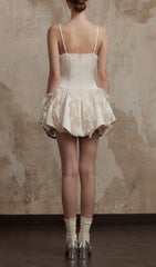 Dreamy White Ruffle Mini Dress