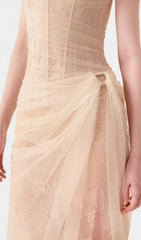 Anandi Mesh Corset Maxi Dress