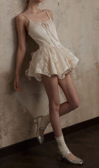 Dreamy White Ruffle Mini Dress