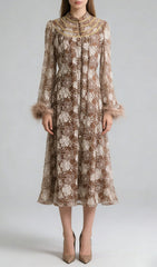Jenner Floral Lace Midi Dress