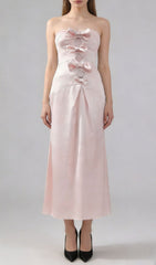 Jenielle Strapless Bow Midi Dress