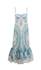 Einya Blue Paisley Maxi Dress