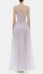 Josie Ethereal Lavender Sparkle Maxi Gown