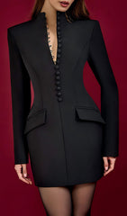 Hornfels Tailored Black Blazer Mini Dress