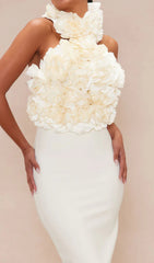 Statement Floral Halterneck Midi Dress