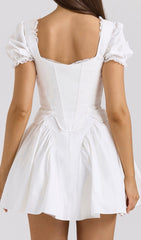 Devony White Corset Mini Dress