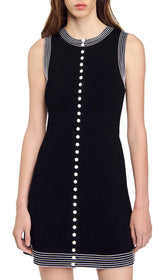 Nolwenn Chic Black Sheath Dress