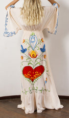 Gita Artisanal Embroidered Maxi Dress