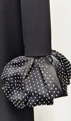 Journi Elegant Long Sleeve Diamante Cuff Maxi Dress