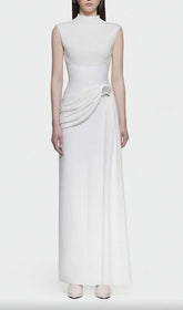 Iman Sleeveless Mock Neck Maxi Dress