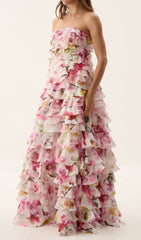 Dasani Dreamy Floral Ruffled Maxi Dress