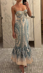 Einya Blue Paisley Maxi Dress