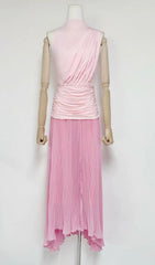 Juliana Draped & Pleated Maxi Dress