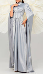 Cleo Elegant Satin Corset Maxi Dress