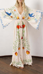 Gita Artisanal Embroidered Maxi Dress