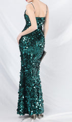 Chole Emerald Green Sequin Maxi Dress