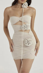 Romantic Fog Floral Mini Dress