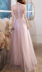 Cleon Dazzling Halter Maxi Gown