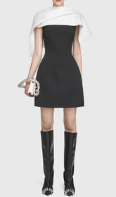 Gainell Chic Asymmetrical Shoulder Mini Dress