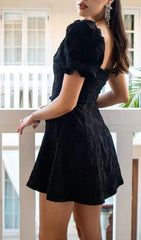 Glamorous Black Floral Mini Dress