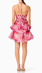 Fantine Floral Halter Mini Dress