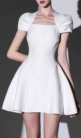 Chaela Luxe White Mini Dress