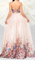 Bilhah Strapless Floral Maxi Dress